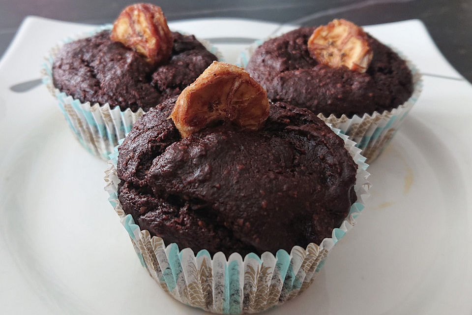 Schokoladen-Muffins ohne Zucker und Mehl