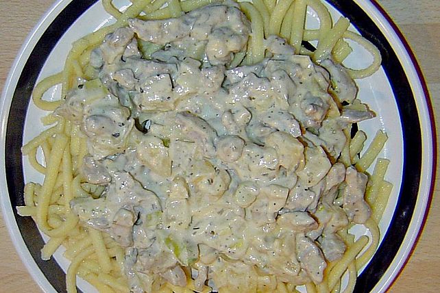 Geschnetzeltes in Majoran - Frischkäse - Soße von Mehlwuermchen| Chefkoch