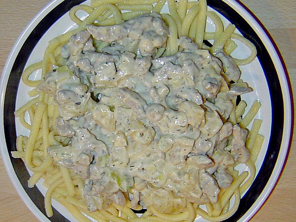 Geschnetzeltes in Majoran - Frischkäse - Soße von Mehlwuermchen| Chefkoch