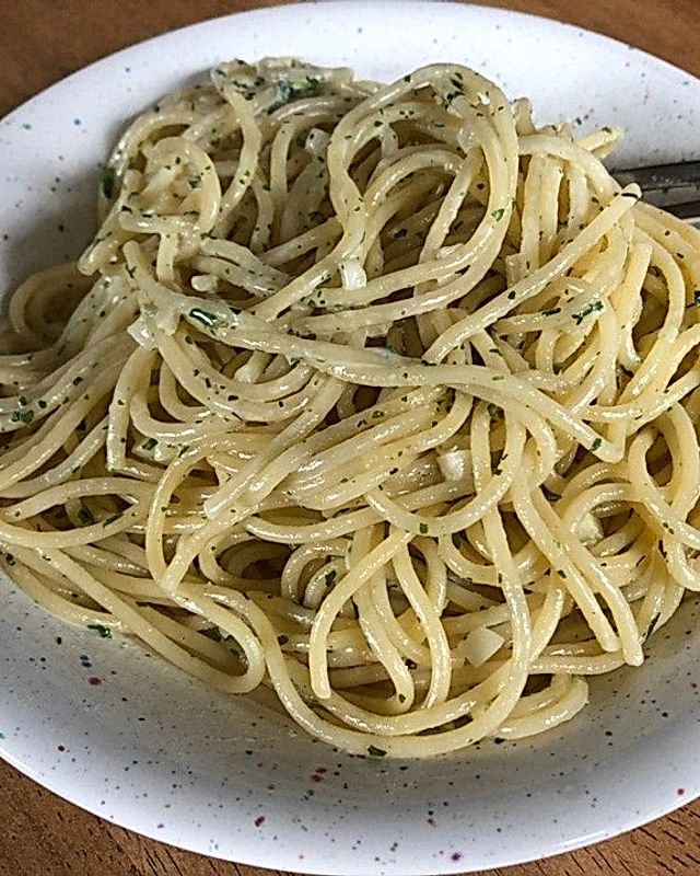 Knoblauchspaghetti