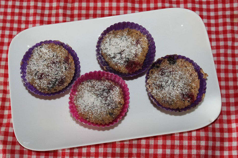 Kirschmuffins mit Schokoladenstückchen