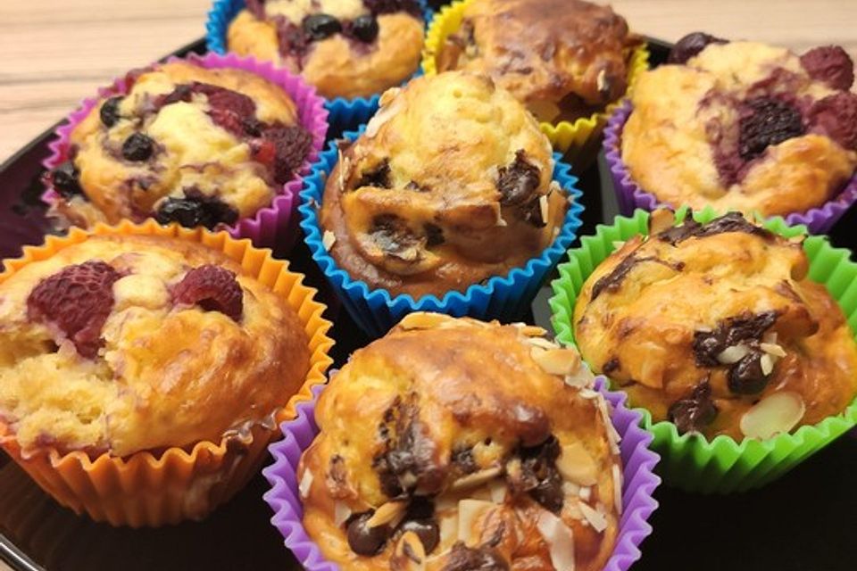 Gesunde Bananen-Proteinmuffins