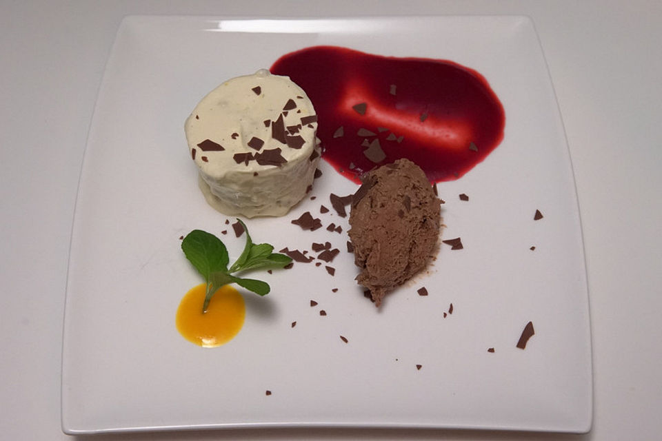 München meets Paris - Vanille-Parfait à la Schubeck mit Mousse au Chocolat