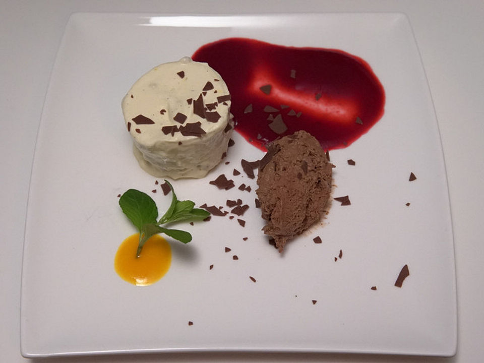 Munchen Meets Paris Vanille Parfait A La Schubeck Mit Mousse Au Chocolat Von Dasperfektedinner Chefkoch