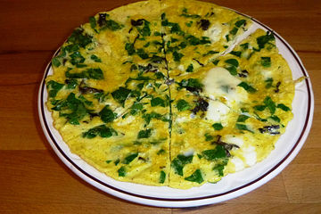 Bärlauch-Omelette mit Wolkenohren