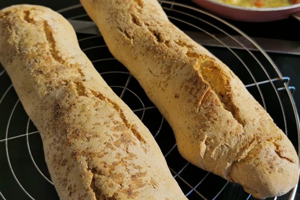 Baguette ohne Hefe mit Bier