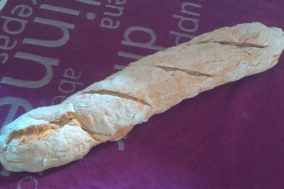 Baguette ohne Hefe mit Bier