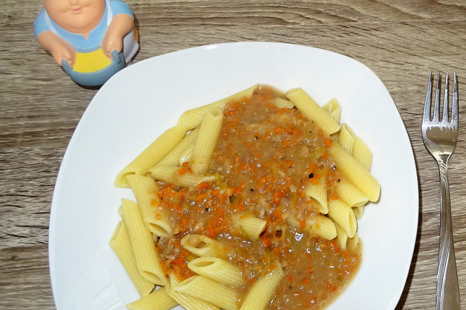 Penne in Rotwein-Gemüse-Sauce à la Didi