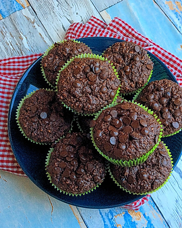 Double Chocolate Haselnuss-Muffins