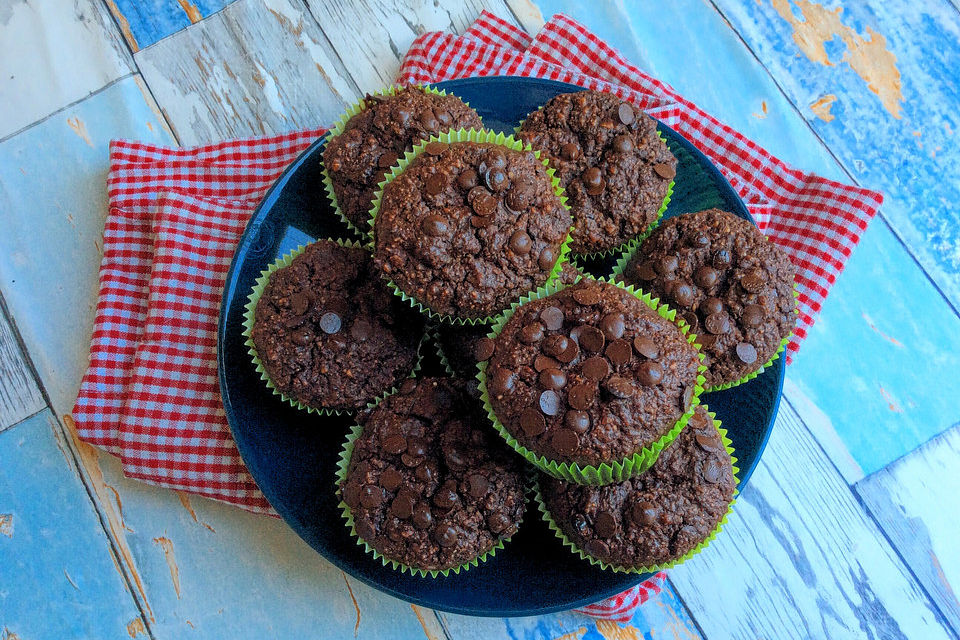 Double Chocolate Haselnuss-Muffins