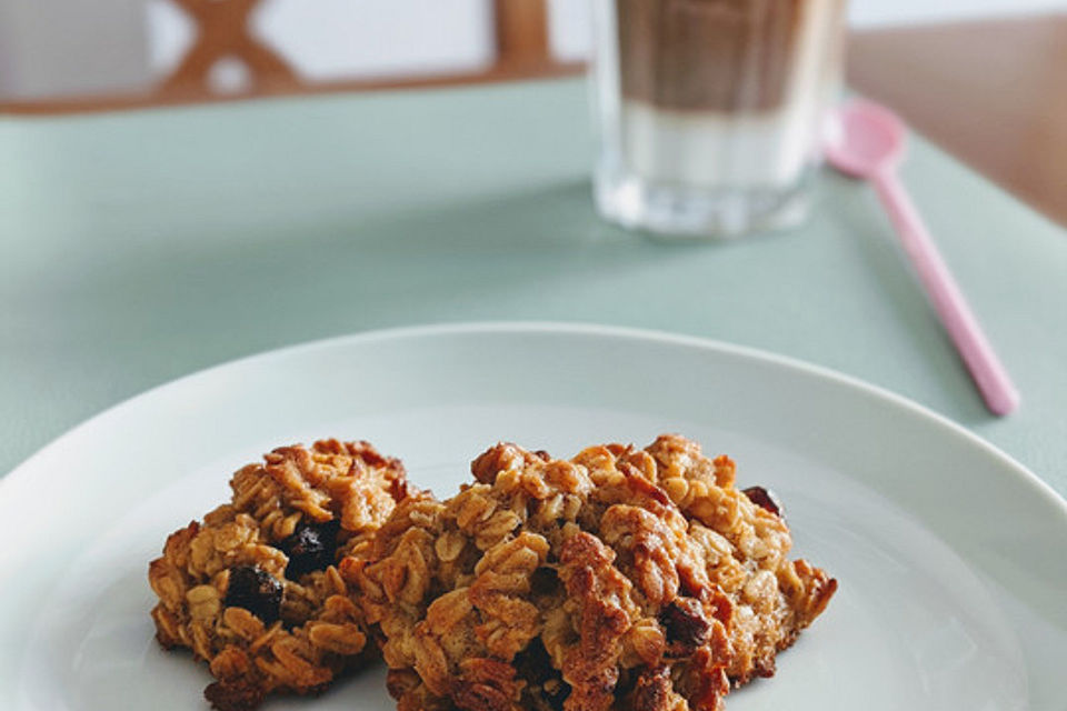 Haferflocken Cookies mit Cranberries