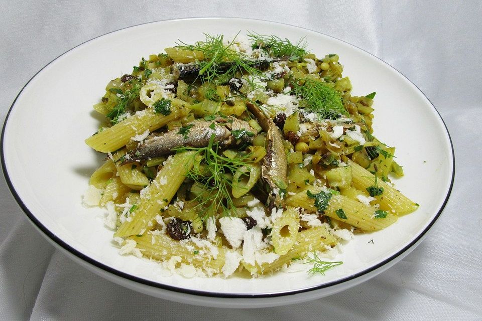 Pasta con le Sarde - Gemelli mit Sardinen