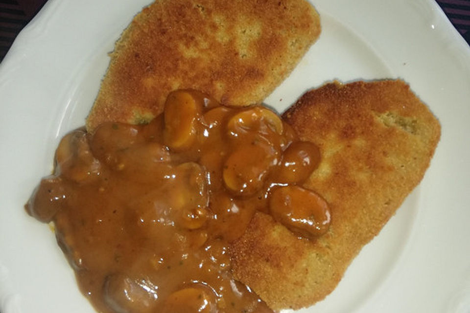 Falsches Schnitzel mit Pilzsoße