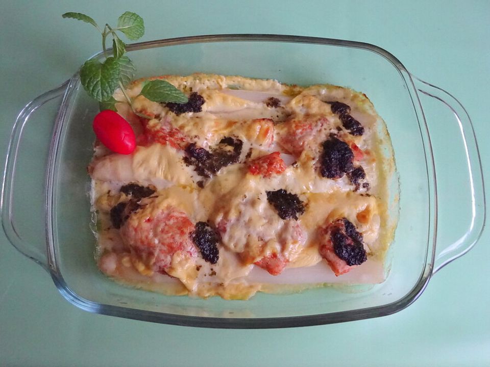 Spargelgratin mit Hähnchenfilet und Pesto von Erdbeerchen1979| Chefkoch