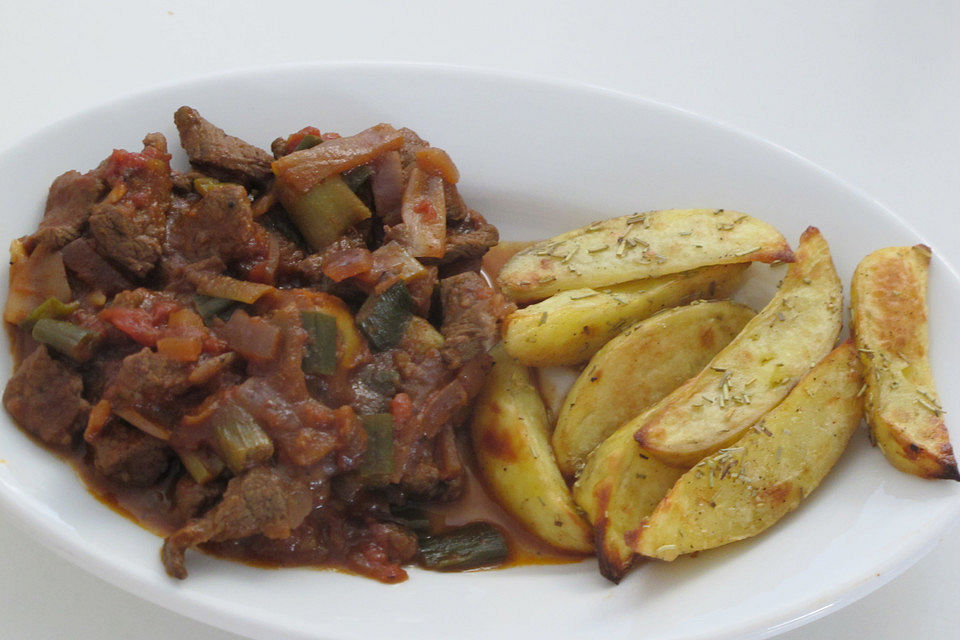 Lomo Saltado aus Peru nach frida