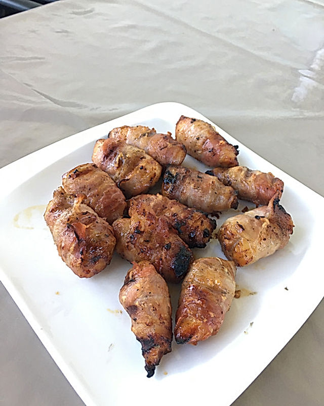 Chicken Teriyaki Bacon Bits vom Grill
