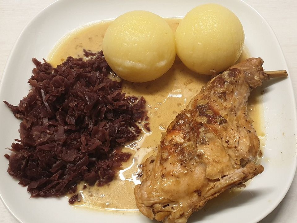 Kaninchenkeulen mit Senf und Estragon von schmitzebilla| Chefkoch