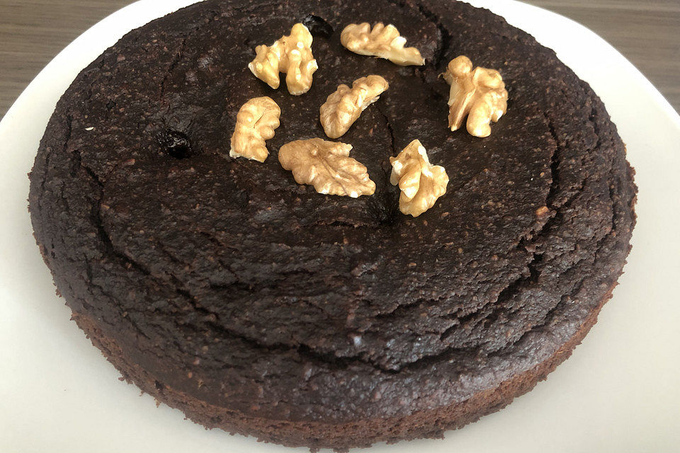 Schokokuchen mit Bananen ohne Zucker