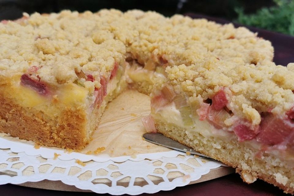 Rhabarber Streuselkuchen