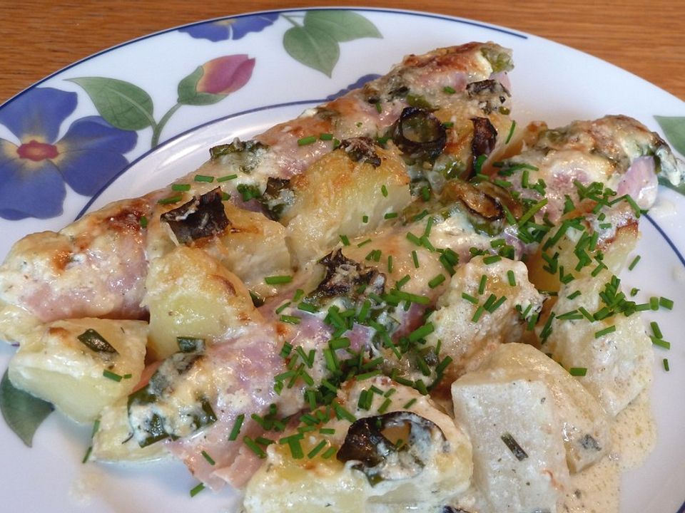 Spargel-Schinken-Kartoffel-Auflauf von maruschena| Chefkoch