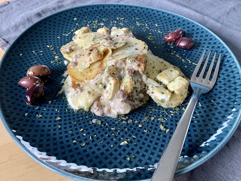 Kartoffelauflauf Aus Rohen Kartoffeln Mit Hackfleisch