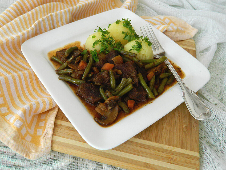 Rindfleischtopf mit Champignons und grünen Bohnen von Annabell_W98 ...
