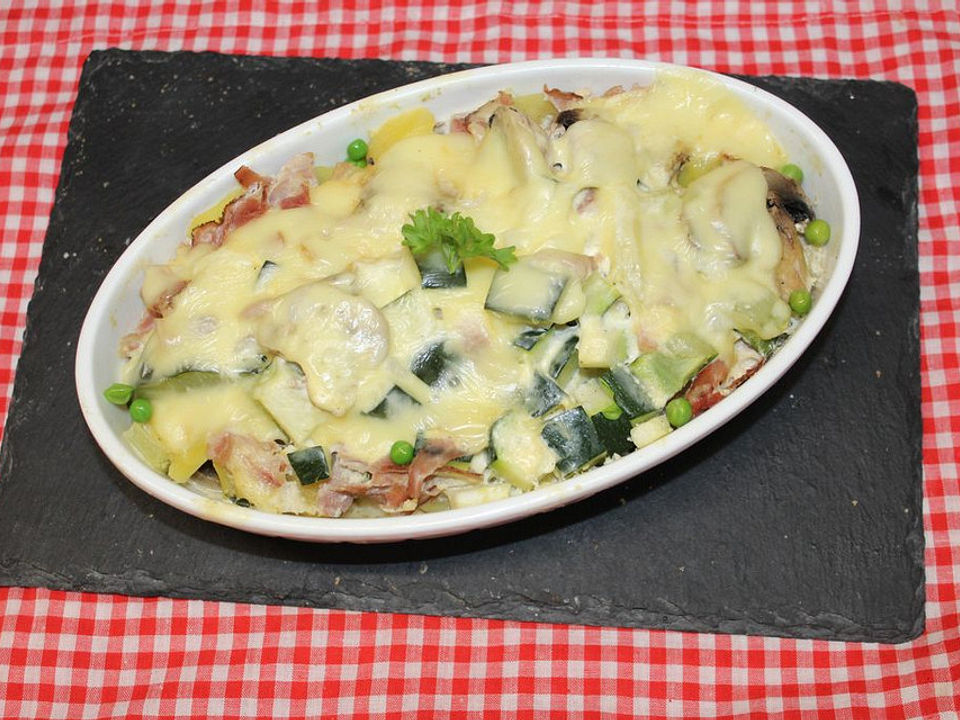 Gemüse-Schinken-Pilz-Auflauf à la Didi von dieterfreundt| Chefkoch