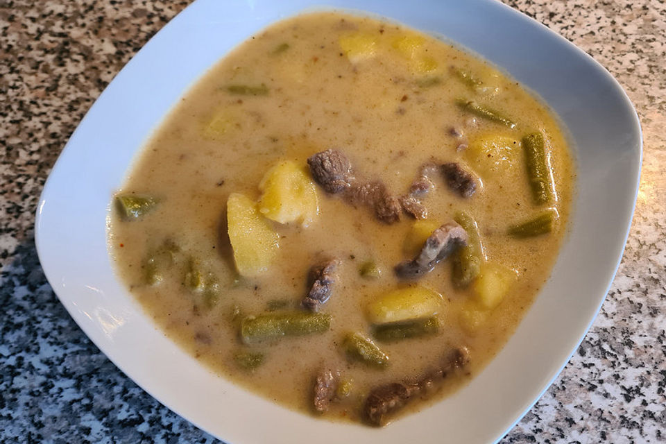 Bohnengemüse mit Rindfleisch