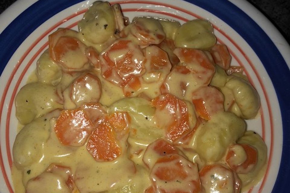 Gnocchi mit Rahm - Möhren