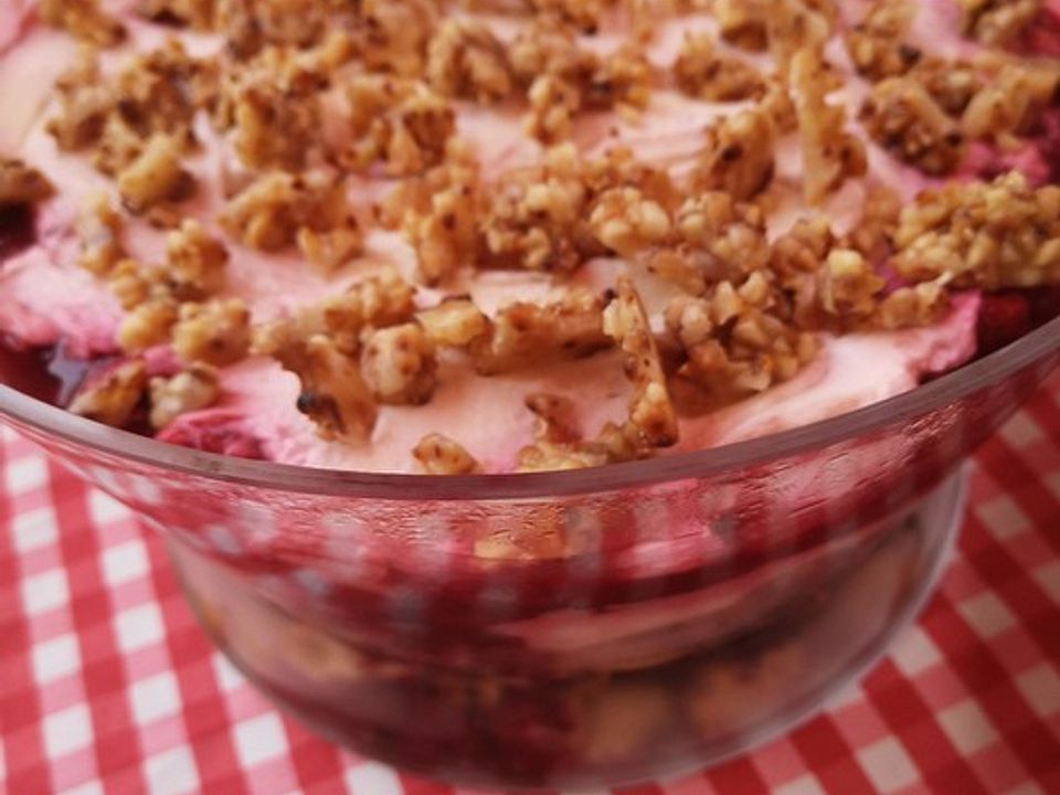 Trifle mit Osterfladen, Mascarpone und Himbeeren von Mäli| Chefkoch