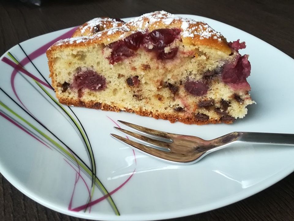 Kirschkuchen mit Schokotröpfchen von Sissi-Bär | Chefkoch Kirschkuchen mit Schokotröpfchen von Sissi-Bär | Chefkoch