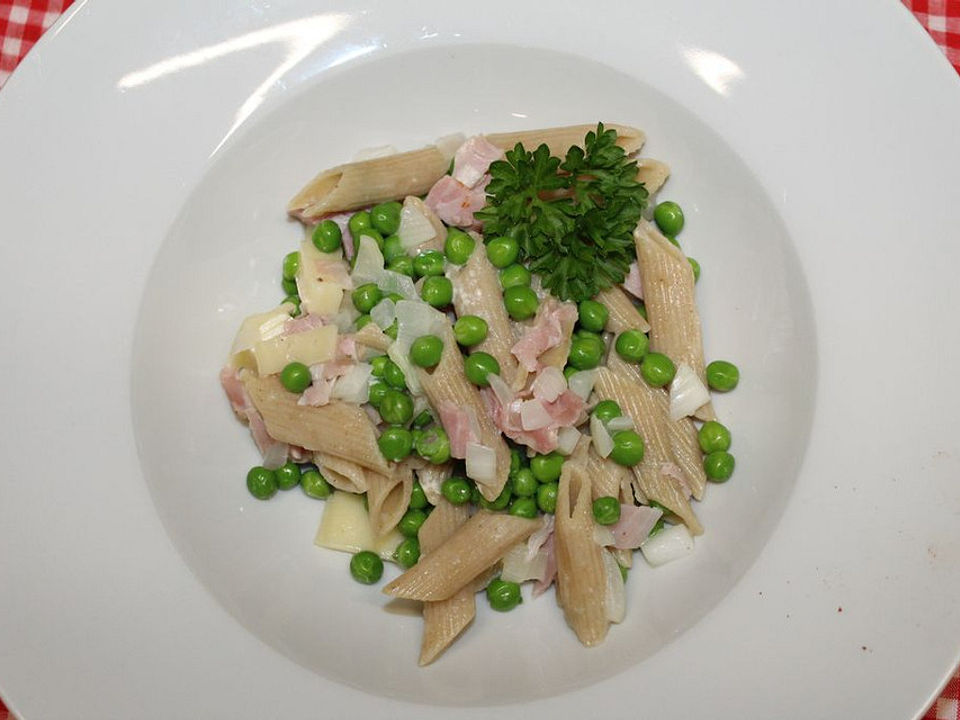 Erbsen-Schinken-Nudeltopf mit Käsesoße von leascm13 | Chefkoch