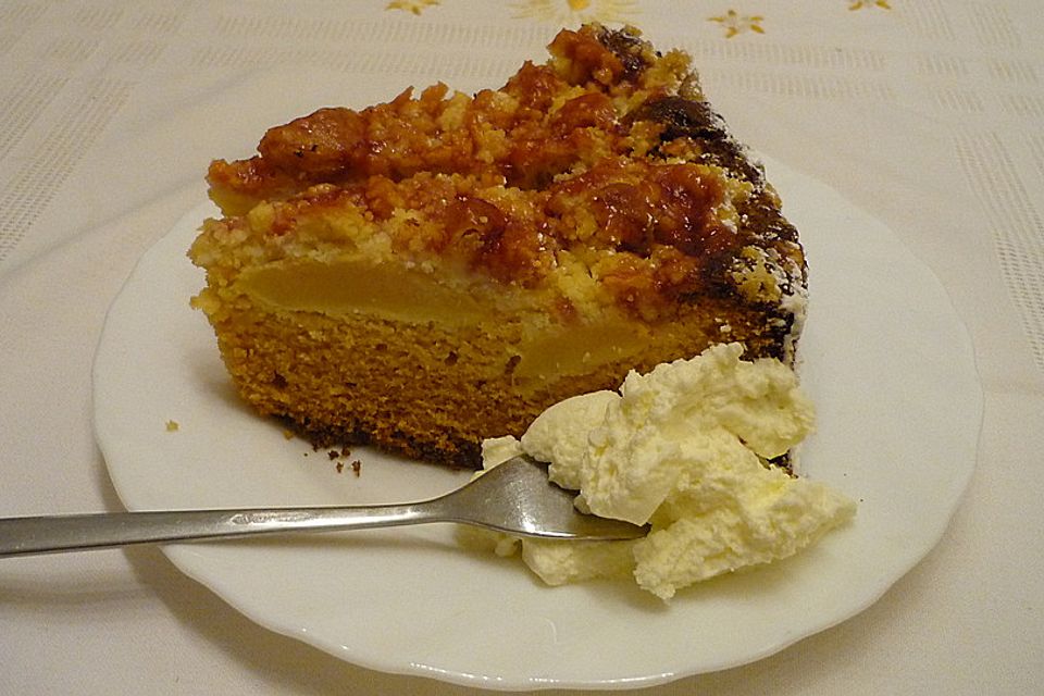 Marzipan - Apfelkuchen mit Streuseln