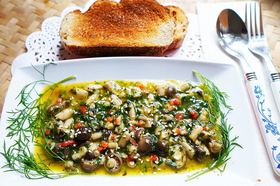 Warmer Pilzsalat – Insalata di funghi alla Trentino