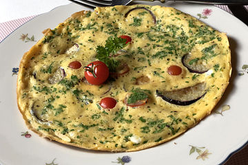 Auberginen Omelette Toskana - Frittatata con le melanzane