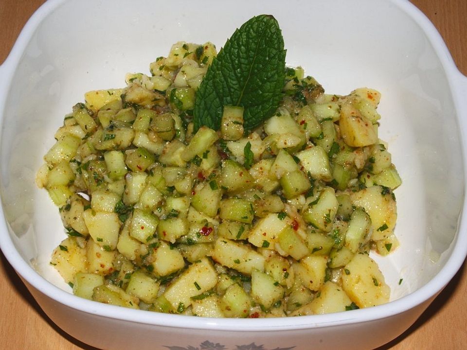 Indischer Kartoffel-Gurkensalat mit Minze von Tatunca | Chefkoch