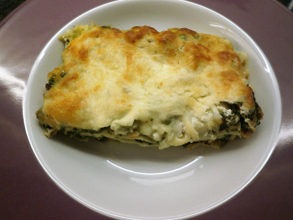 Einfache Spinatlasagne Mit Meeresfruchten Von Julinika Chefkoch
