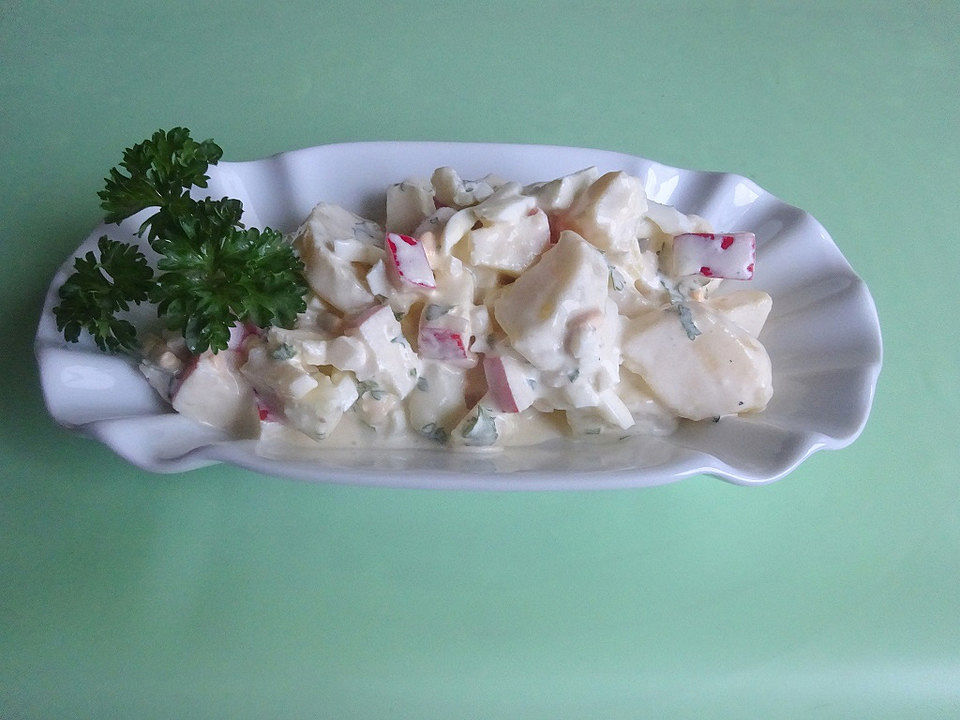 Kartoffelsalat mit Ei, Gewürzgurke und Apfel von JoBob | Chefkoch