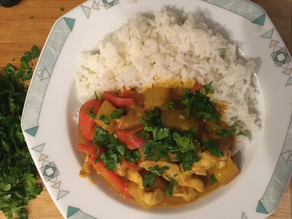 Red Thai-Curry mit Huhn und Mango von Karinschoen| Chefkoch