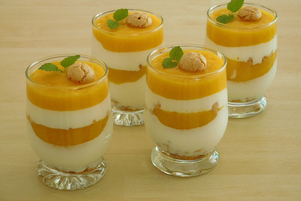 Mango-Joghurt-Dessert