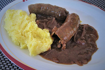 Bangers and Mash with Onion gravy