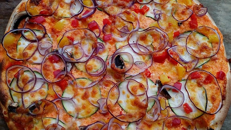 Bunter Gemuse Flammkuchen Von Lukpaulo Chefkoch