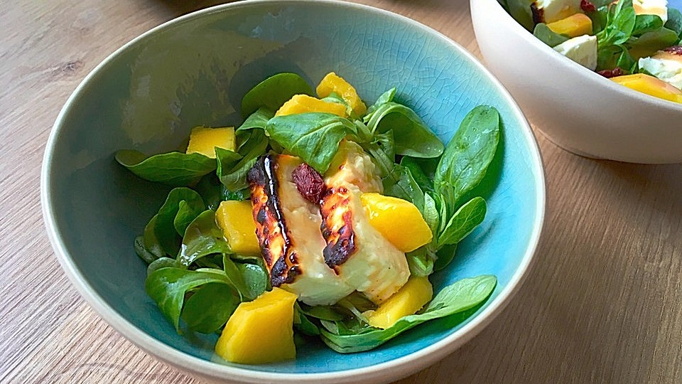 Feldsalat Mit Mango Und Karamellisiertem Feta Von Karinknorr Chefkoch 