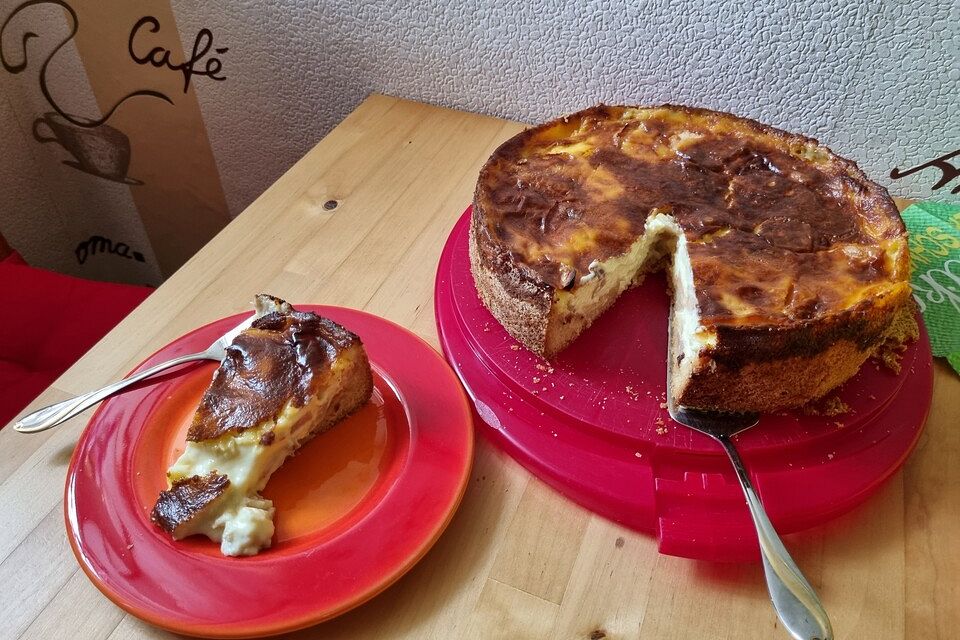 Apfelkuchen mit Sahne - Puddingguss