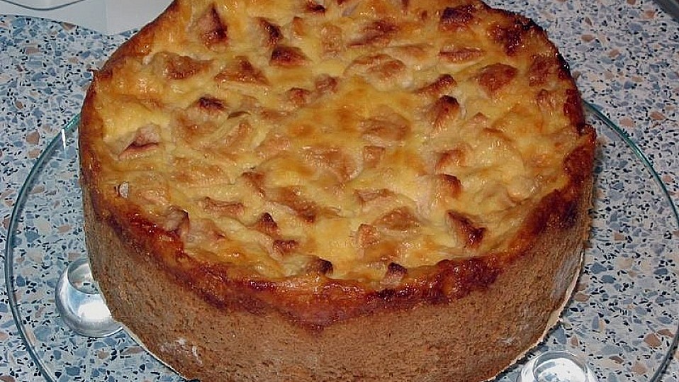 Apfelkuchen mit Sahne - Puddingguss von floo