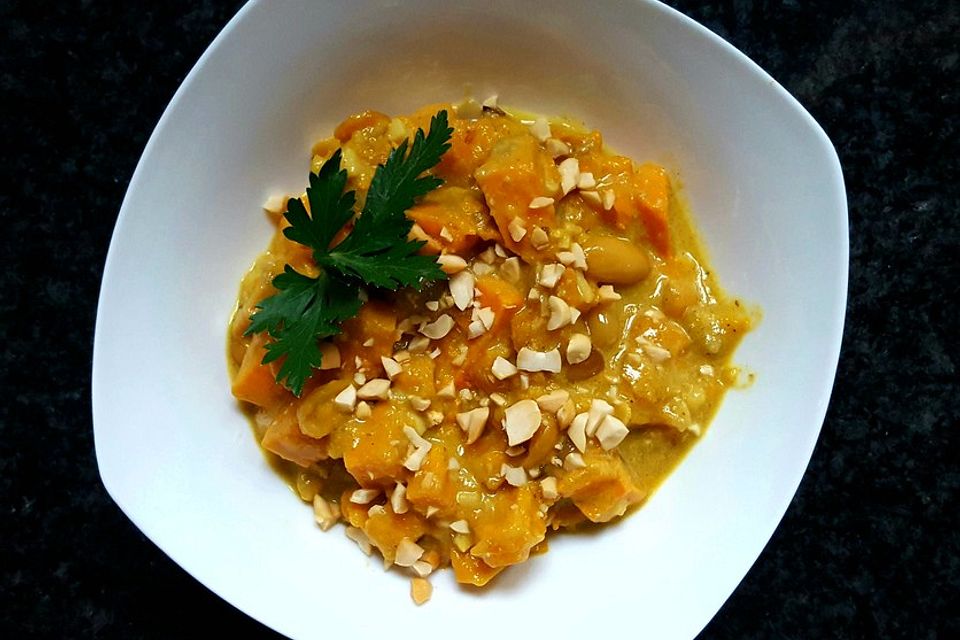 Süßkartoffelcurry aus dem Slow Cooker