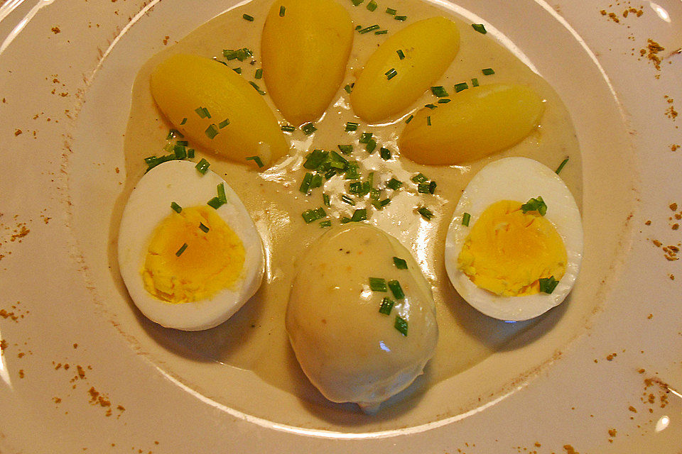 Eier in Senfsauce