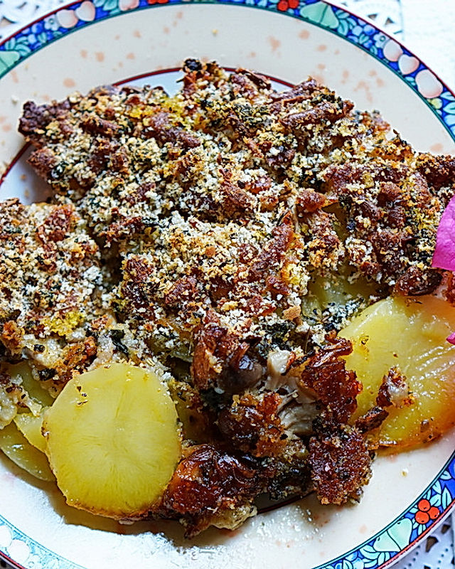 Italienischer Kartoffel-Pilzauflauf – Sformato di patate e funghi