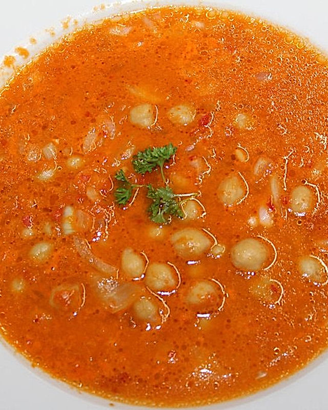 Ajvar-Kichererbsen-Suppe
