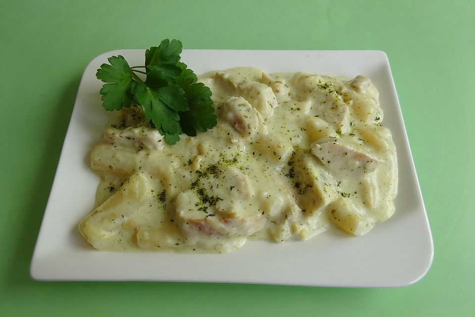 Hähnchengeschnetzeltes mit Spargel à la Hagie